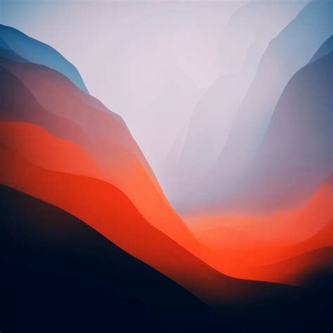 Macos Monterey Wallpaper 4k Stock Orange Light Layers 5k