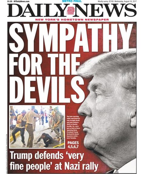 New York Daily News Cover On Trumps Widely Denounced Press Conference