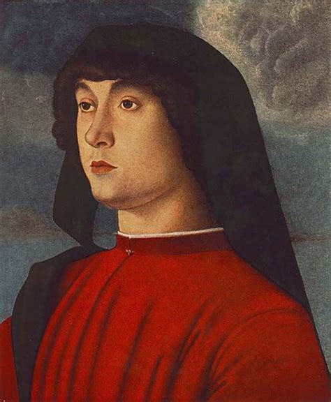 Giovanni Bellini Ritratto Di Un Giovane In Rosso 1485 1490