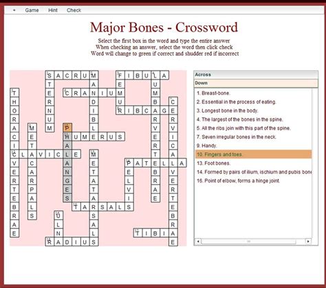 The proper name for the thigh bone. Here's a great Major Bones crossword~ | MT WEEK ...