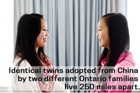 Identical Twins Adopted From China By Two Different Ontario Families Live 250 Miles Apart