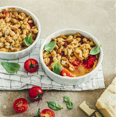 Crumble de tomates cerises au parmesan