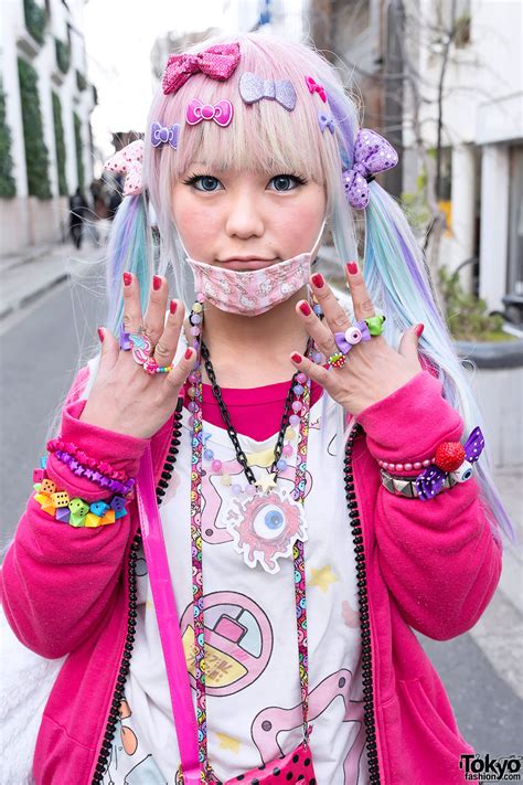 Colorful And Kawaii Decora Girls On Cat Street In Harajuku Tokyo Fashion