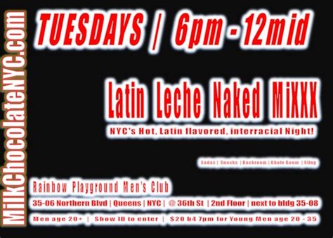 Tuesday March 14th Nyc Gay Play Party Latin Leche Naked Mixxx At