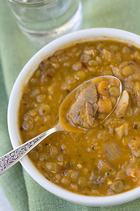 If you take the time to brine your pork loin, you'll end up with a moist and flavorful piece of meat that you can use in a multitude 2. Pork and Lentil Soup - La Fuji Mama in 2020 | Pork soup recipes, Soup recipes, Pork soup