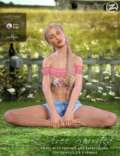 Z Free Spirited Poses With Partials And Expressions For Genesis 3 And 8