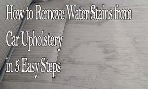 Sparesbox 34.381 views4 year ago. How to Remove Water Stains from Car Upholstery in 5 Easy ...
