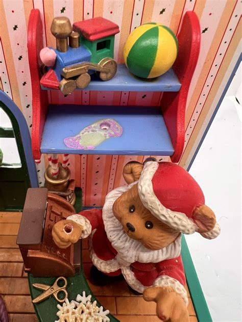 Animated Santas Toy Shop Music Box Enescolustre Frame Works Ebay