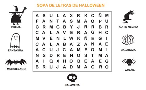 Dibujos Para Colorear Sopa De Letras Halloween