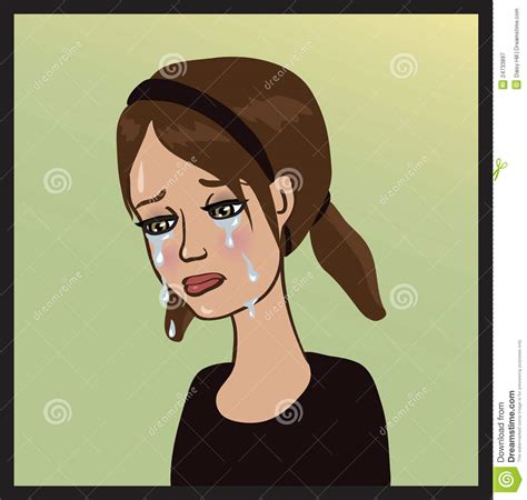 Crying Girl Stock Vector Illustration Of Feelings Ears