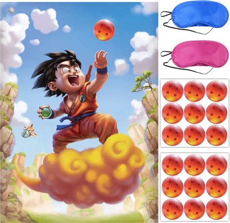 Buy Dragon Ball Birthday Party Supplies Pin Game For Dragon Ball Theme
