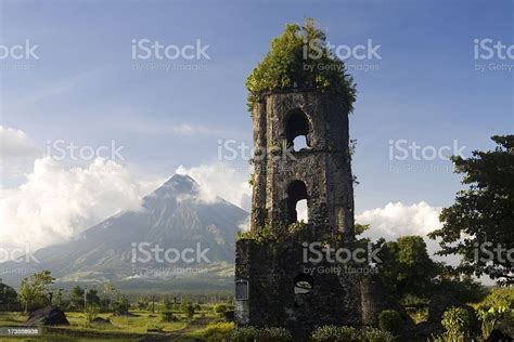 Mayon Volcano And Cagsawa Ruins Stock Photo Download Image Now