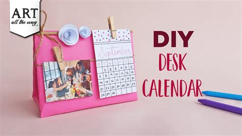 Diy Desk Calendar Desk Decor Youtube