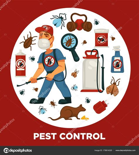 Extermination Or Pest Control Service Stock Vector Image By