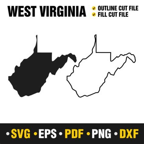 West Virginia Svg Png Pdf Eps Dxf Masterbundles