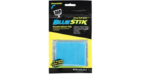 Dap Bluestik Reusable Adhesive Putty 1 Oz Dap01201 Dap Adhesives