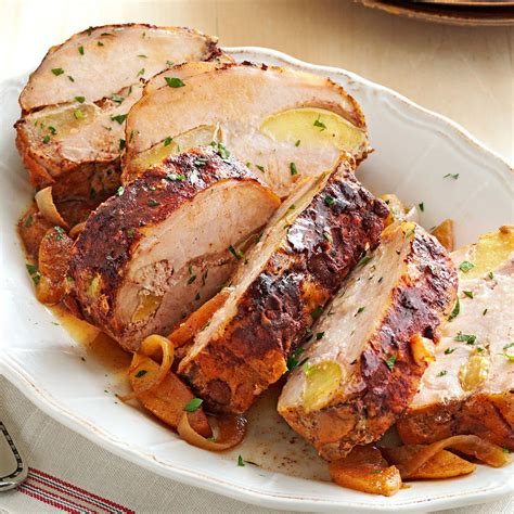 These ribs are seasoned, boiled until tender, then baked with your favorite barbeque sauce. Apple-Cinnamon Pork Loin Recipe | Taste of Home