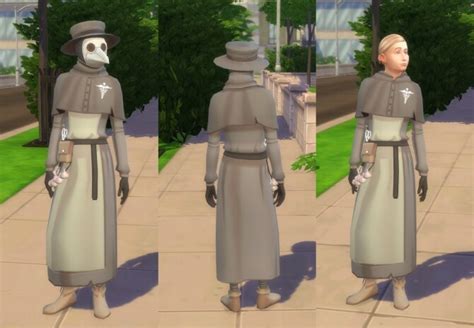 Medieval Plague Doctor Outfit By Kennethav At Mod The Sims Sims 4