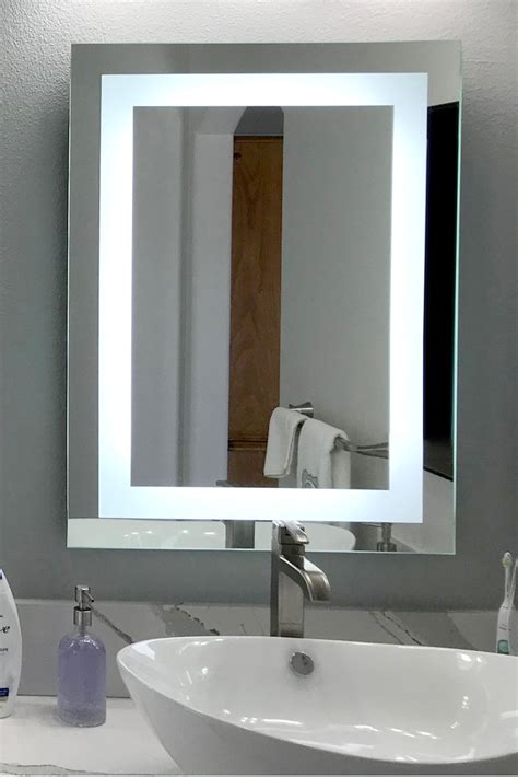 After doing this calculation, look at other mirrors in your house or on a store shelf until you find a size that seems to fit nicely into your room. Front-Lighted LED Bathroom Vanity Mirror: 36" x 48 ...