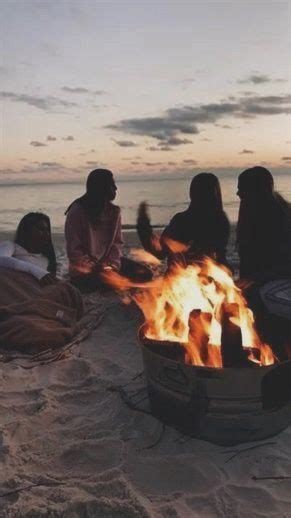 Bonfire On The Beach At Sunset Great Idea For Birthday Or Spring