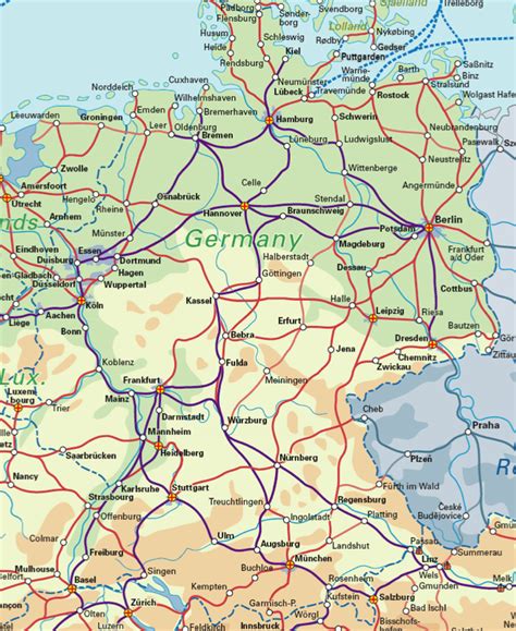 German Railway Map