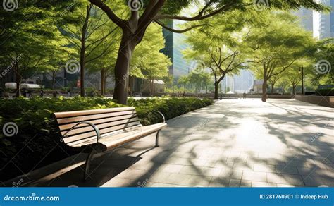 Tranquil Haven: a Charming Tree Bench in a Serene Garden Sanctuary