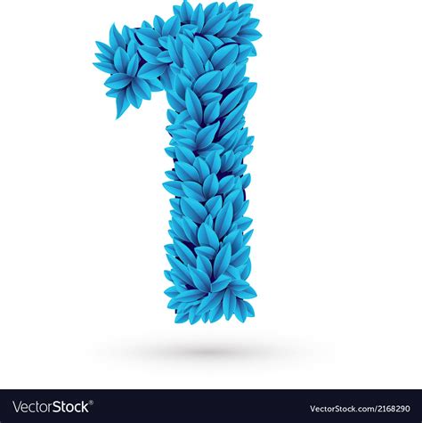 Download One 1 number Royalty Free Vector Image - VectorStock