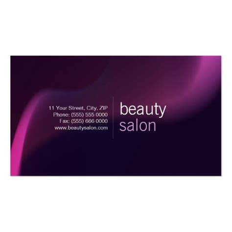 Personalise to your own liking, suitable for any profession. Purple Wave Beauty Salon business card | Zazzle