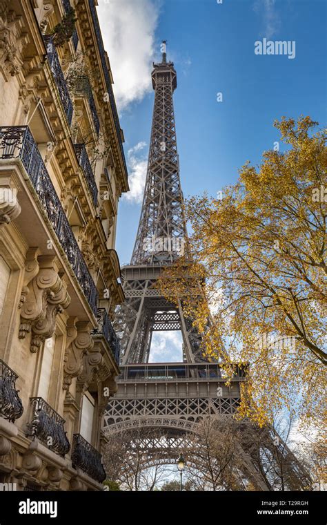 A View Of Eiffel Tower In London Stock Photo Alamy