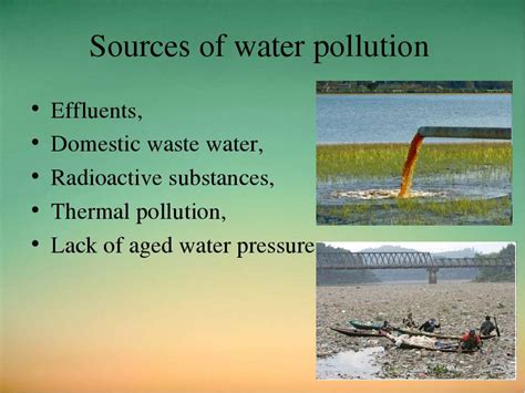Water pollution is the contamination of water bodies, such as: Ecology and People's Health - презентація з англійської мови