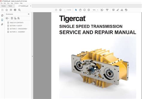 Tigercat Single Speed Transmission Service And Repair Manual Pdf