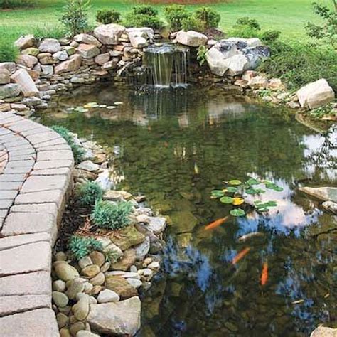 25 Stunning Backyard Ponds Ideas With Waterfalls 6 Fish Pond