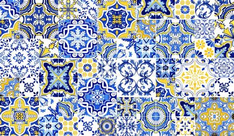 Azulejos Tiles Wallpaper Traditional Portuguese Mosaic Tile Wall