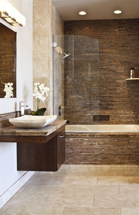 If luxury is top of the list during a renovation project, our selection of bathroom tiles make the dreams a reality. Forest Brown Marble Bathroom | Brown bathroom