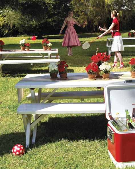 Picnic Inspired Wedding Ideas Picnic Table Centerpieces Picnic