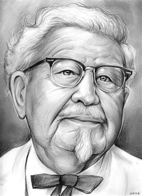 Colonel sanders was rejected 1009 times before successfully selling his kentucky fried chicken colonel sanders' success lessons. Colonel Sanders Drawing by Greg Joens