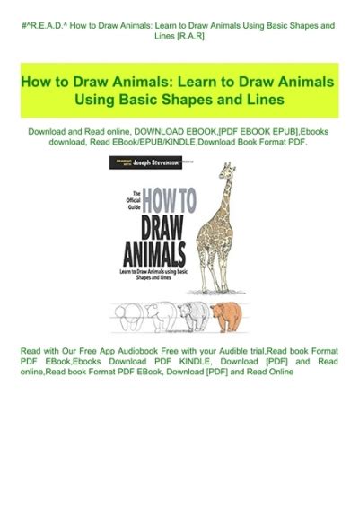 Read How To Draw Animals Learn To Draw Animals Using Basic