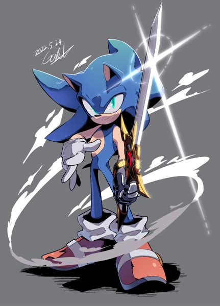 Sonic The Hedgehog With A Sword