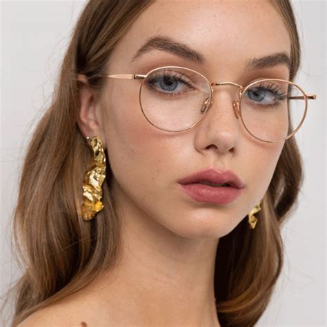 Bronson Oval Optical Frame In Rose Gold Clear Glasses Frames Women