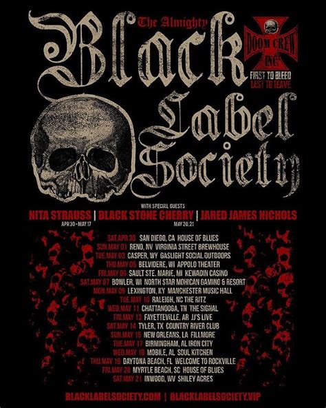 Tournée Américaine Printemps 2022 De La Black Label Society Voir Les Dates