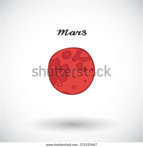 Mars Sketch Handdrawn Cartoon Planets Solar Vector De Stock Libre De
