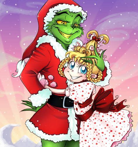 The Grinch And Cindy Lou Who Merry Cartoon Grinch