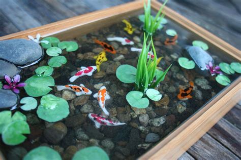Miniature Koi Pond In Resin With Wall Hangers Miniature Garden