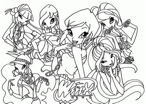 Winx Club Enchantix Coloring Pages Coloring Home