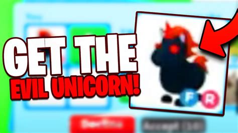 How To Get The Evil Unicorn In Roblox Adopt Me Youtube