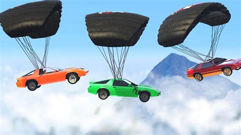 Mid Air Car Parachute Battle Gta 5 Free Roam Youtube