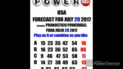 como ganar el powerball how to win powerball forecast numbers july 29 2017 youtube