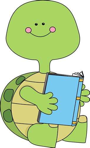 Turtle Reading A Book Clip Art Turtle Reading A Book Image