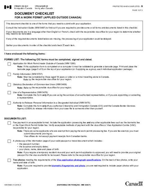 Cic Document Checklist Temporary Resident Visa