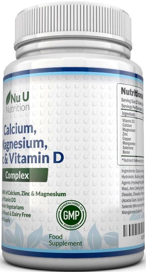 This is an excellent formulat if you want to get everything in one product for bone health. Zinc Calcium Magnesium Vitamin D Osteo Complex Supplement ...